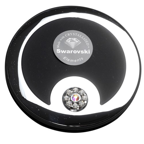 Taylor Madison Small Round Compact Mirror - Black Velvet