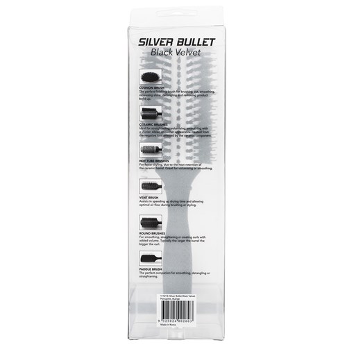 Silver Bullet Black Velvet Hair Brush Extra Large