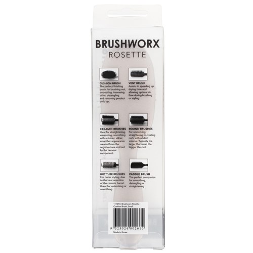 Brushworx Rosette Cushion Hair Brush Small
