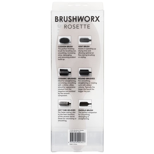 Brushworx Rosette Cushion Hair Brush Large