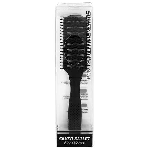 Silver Bullet Black Velvet Tunnel Vent Hair Brush