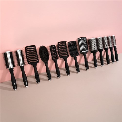 Silver Bullet Black Velvet Curved Vent Porcupine Paddle Brush