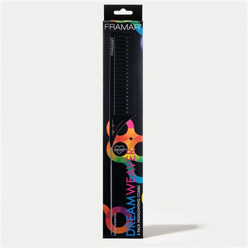 Framar Dreamweaver Highlighting Tail Combs 3pk Black