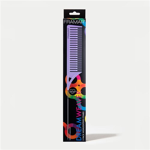 Framar Dreamweaver Highlighting Tail Combs 3pk Pastel