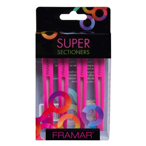 Framar Super Sectioner Clips 4pk Pink