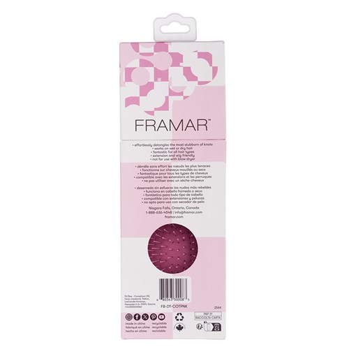 FRAMAR PINK CHECKED DETANGLER FB-DT-COTPNK