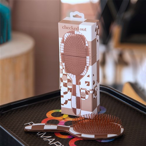 FRAMAR BROWN CHECKED DETANGLER FB-DT-COTCHOC