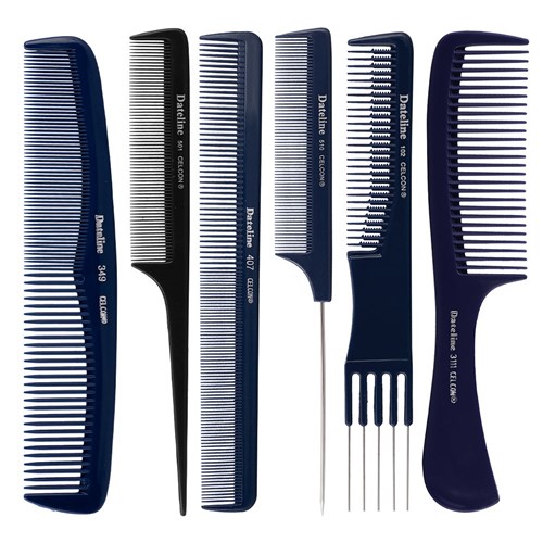 Dateline Professional Blue Celcon 349 Styling Comb - 19cm