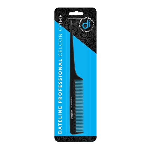 Dateline Professional Blue Celcon 501 Fine Plastic Tail Comb - 20cm