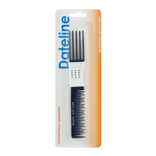 Dateline Professional Blue Celcon 302R Plastic Teasing Comb - 19cm
