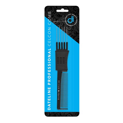 Dateline Professional Black Celcon MK11R Metal Teasing Comb