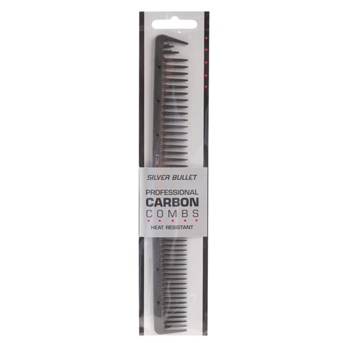 Silver Bullet Carbon Extra Wide Teeth Hair Comb Package