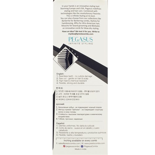 Pegasus Barber Comb Flattopper Small Usage Instructions