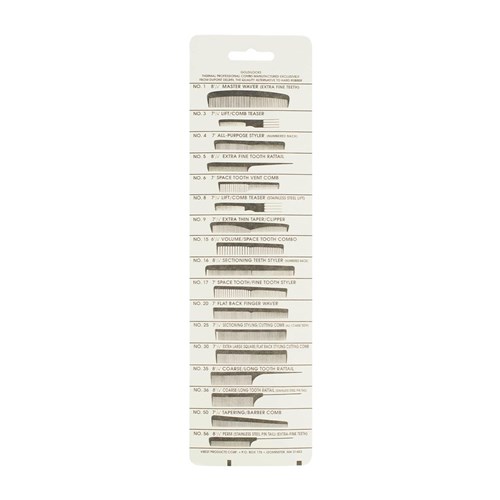 Krest Goldilocks No. 56 Metal Tail Comb 23cm Blister Card