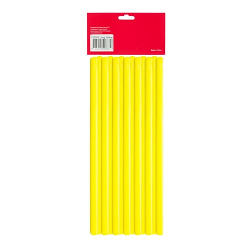 Hair FX Long Flexible Rollers - Yellow, 12pk