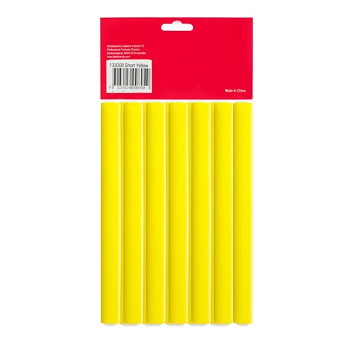 Hair FX Short Flexible Rollers - Yellow, 12pk