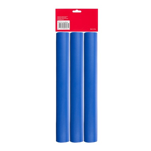 Hair FX Extra Large Flexible Rollers - Blue, 3pk