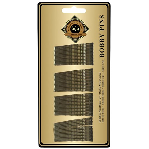 Premium Pin Company 999 2” Bobby Pins Bronze 60pk