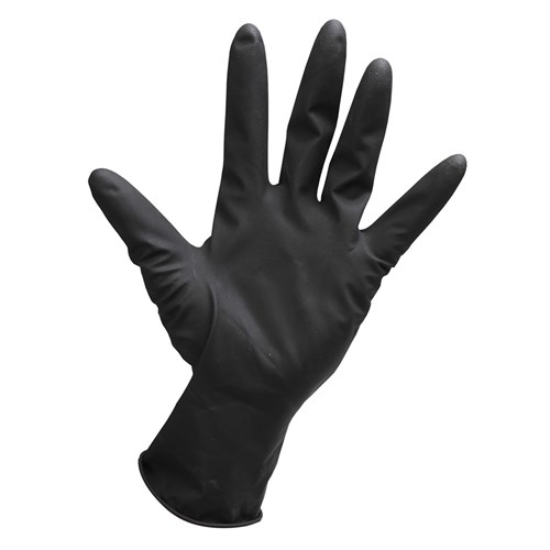 Robert de Soto Black Satin Ultra Reusable Gloves Large 10pk