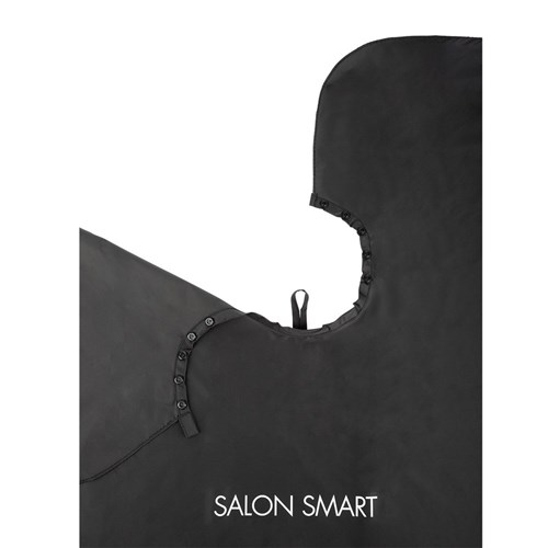 SALON SMART CAPE LUXE ME AB005 WATER REPELENT NYLON BLACK SNAPS 128X148cm 210T