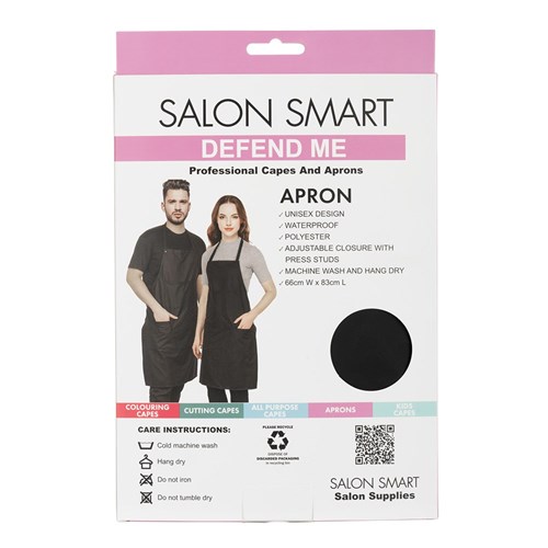 SALON SMART APRON DEFEND ME BU002 WATERPROOF 83X66cm PU+POLYESTER BLACK