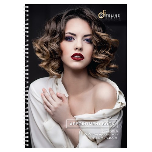 4 Column Appointment Book, Hairdresser Appointment Book