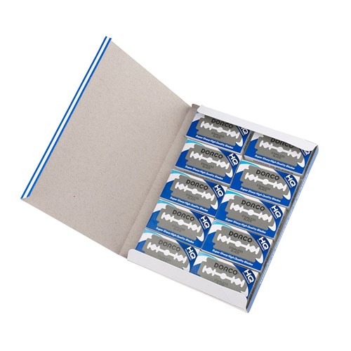 Dorco Stainless Steel Hair Razor Blades 100pk