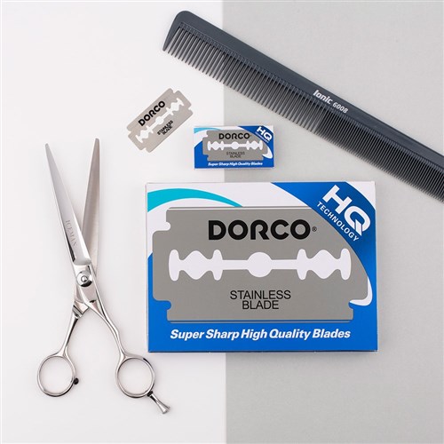 Dorco Stainless Steel Hair Razor Blades 100pk