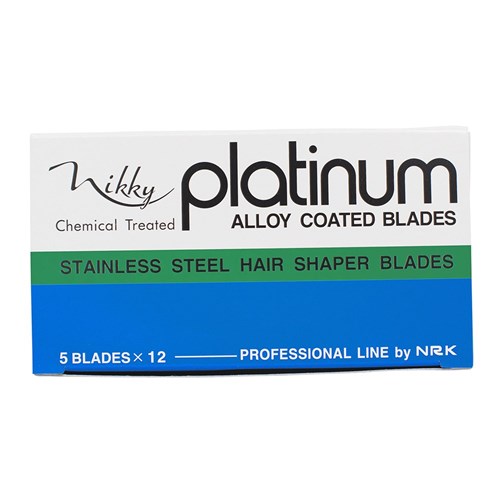 Nikky Platinum Hairdressing Razor Blades 60pk