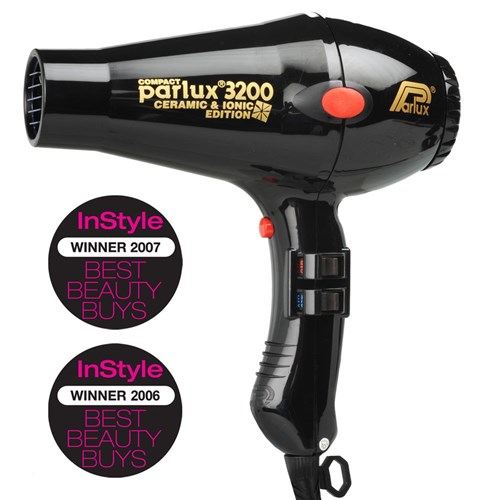 Parlux 3200 Ionic Ceramic Compact Hair Dryer Black