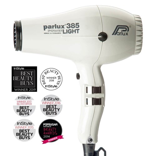 Parlux 385 Power Light Ceramic Ionic Hair Dryer Whit