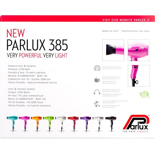 Parlux 385 Specs