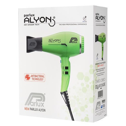 Parlux Alyon Air Ionizer Tech Hair Dryer Green