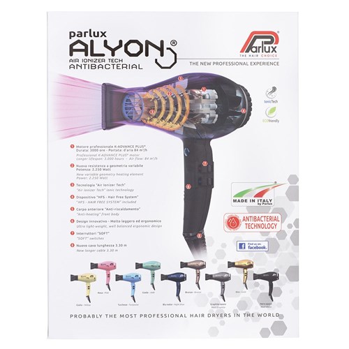 Parlux Alyon Air Ionizer Tech Hair Dryer Box