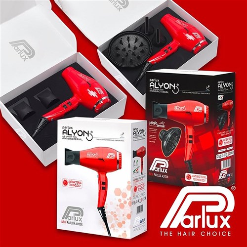 Parlux Alyon Air Ionizer Tech Hair Dryer And Diffuser Red