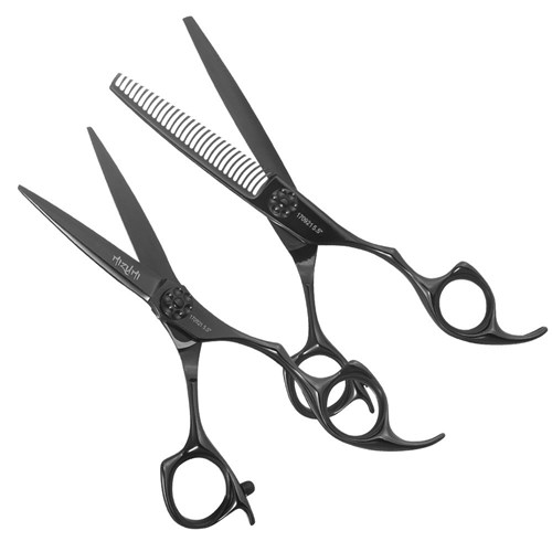 Iceman Mizumi Katani 5.5” Hairdressing Scissors Thinner Set Black