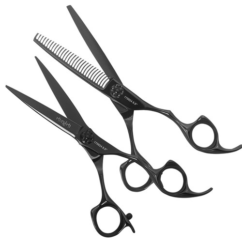 Iceman Mizumi Katani 6” Hairdressing Scissors Thinner Set Black