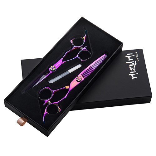 Iceman Mizumi Katani 6” Hairdressing Scissors Thinner Set Pink