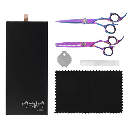 Iceman Mizumi Katani 6” Hairdressing Scissors Thinner Set Pink