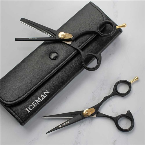 Iceman Blaze 5.5” Black Hairdressing Scissors