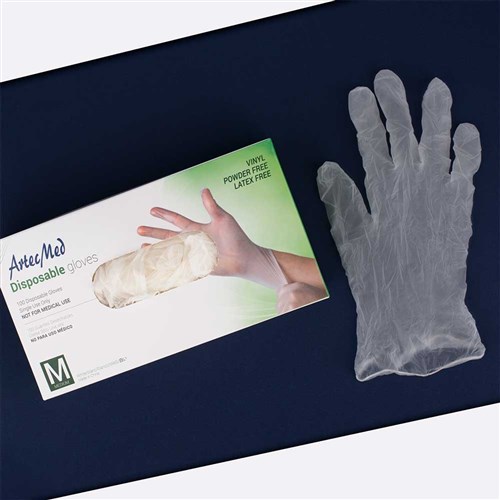 ArteMed Vinyl Disposable Gloves Medium 300pk