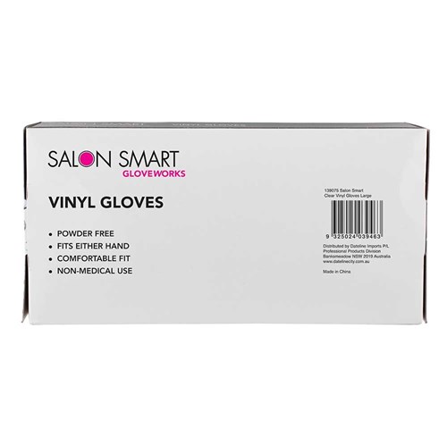 Salon Smart Bulk Buy Vinyl Gloves Clear Large 300pk