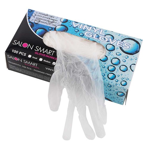 Salon Smart Bulk Buy Vinyl Gloves Clear Large 300pk
