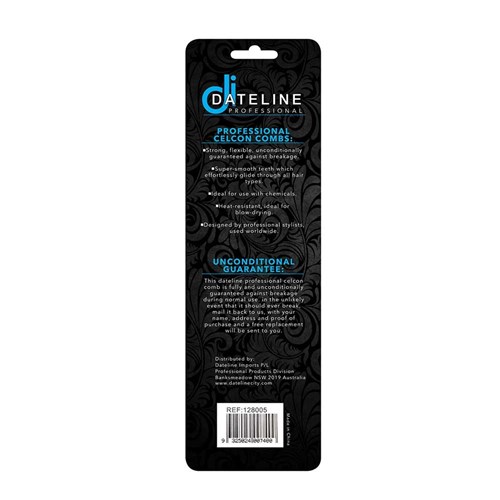 Dateline Professional Bulk Buy Blue Celcon 510 Metal Tail Comb -6pk 