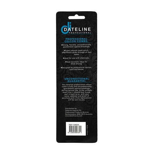Dateline Professional Bulk Buy Blue Celcon 501 Fine Plastic Tail Comb 6pk