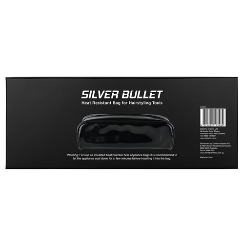 Silver Bullet Heat Resistant Bag for Hairstyling Tools Gloss Black