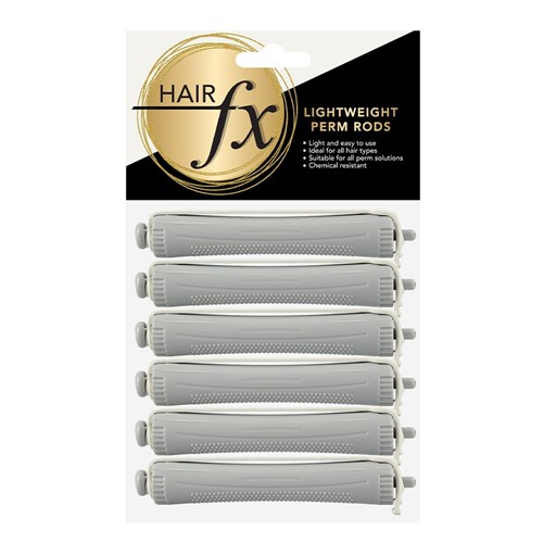 Hair FX Lightweight Perm Rods 6pk Grey