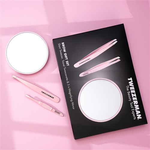 Tweezerman Brow Gift Set Pink