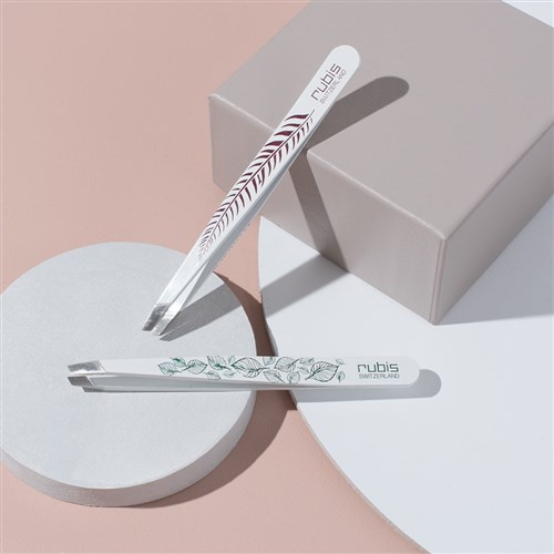 Rubis Slant Tweezer White Leaves