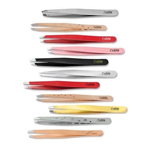 Rubis Slant Tweezer Yellow Leopard